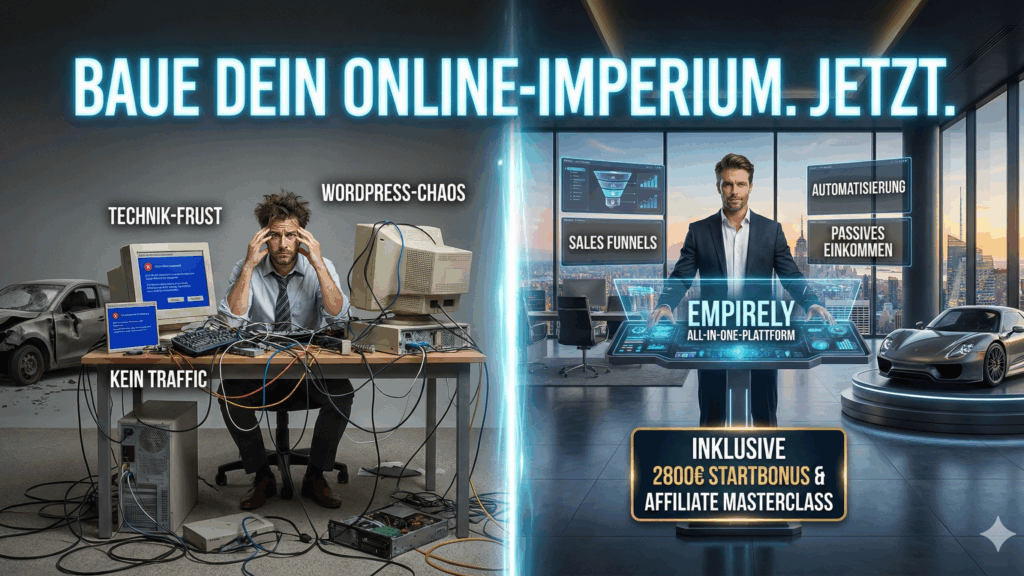 Wie du mit Empirely und unserem 2.800€ Bonus-Paket dein Online-Imperium startest