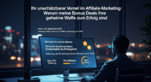 Ihr unschätzbarer Vorteil im Affiliate-Marketing: Warum meine Bonus Deals Ihre geheime Waffe zum Erfolg sind