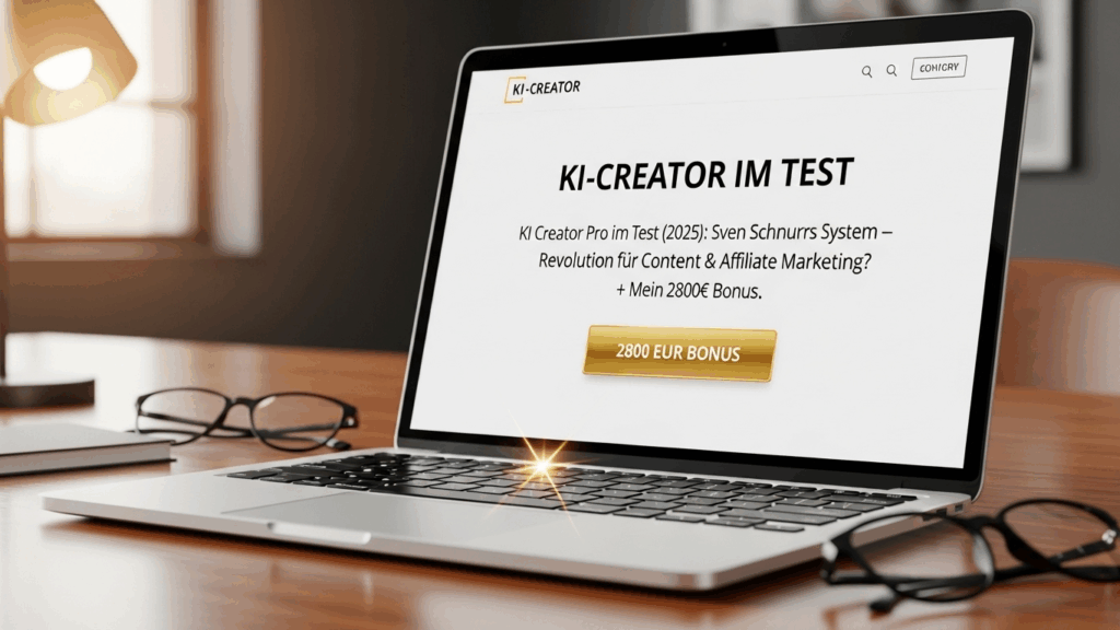 KI Creator Pro im Test (2025): Sven Schnurrs System – Revolution für Content & Affiliate Marketing? + Mein 2800€ Bonus