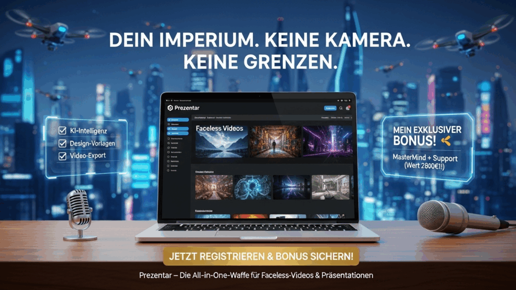 Prezentar Praxisbericht: Ihr Imperium aus Faceless-Videos und Präsentationen – Jetzt starten und vom exklusiven Bonus profitieren!