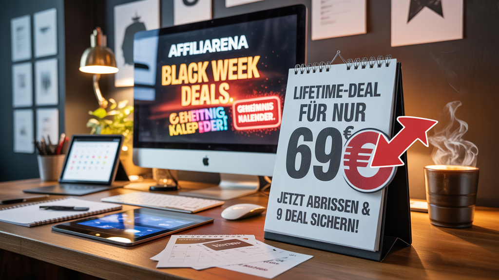 Das Geheimnis ist gelüftet: Ihr unfairer Vorteil für nur 69€! Affiliarena Black Week Deals enthüllen den LAUNCH-KALENDER