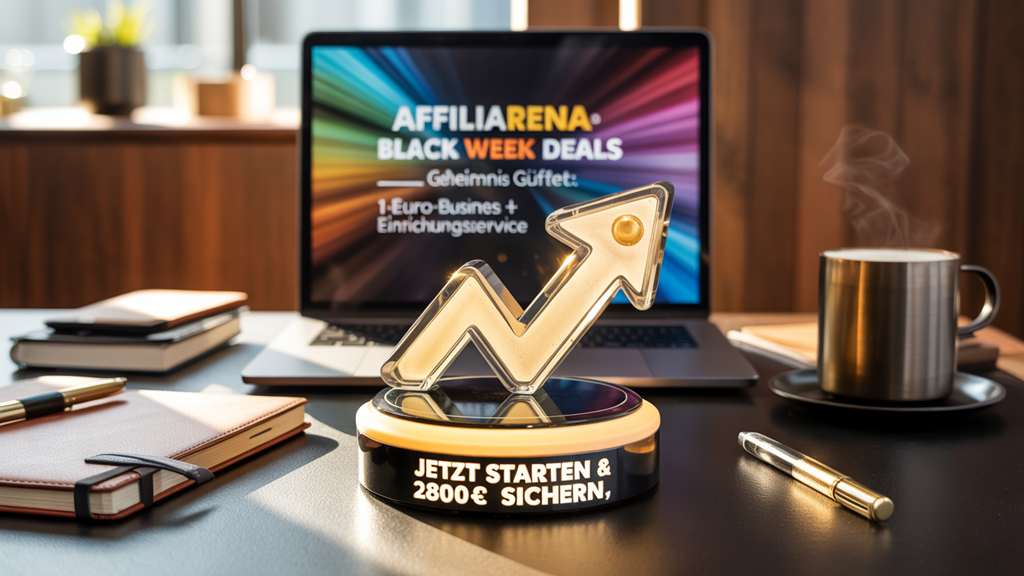 Das Geheimnis ist gelüftet: Ihr schlüsselfertiger Start! Affiliarena Black Week Deals enthüllen das 1-EURO-BUSINESS inklusive Einrichtungsservice