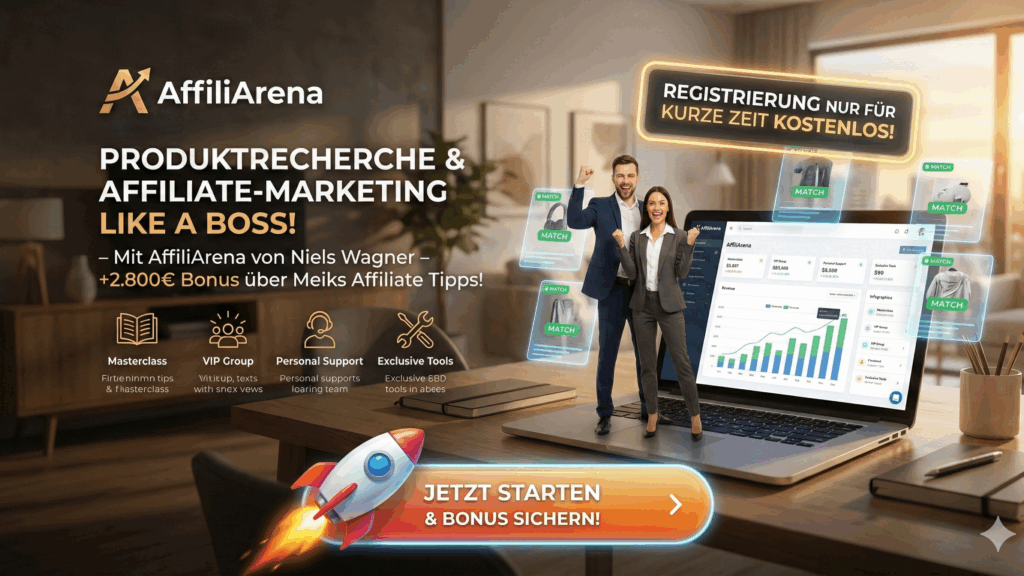 Produktrecherche und Affiliate-Marketing like a boss – Mein AffiliArena Erfahrungsbericht