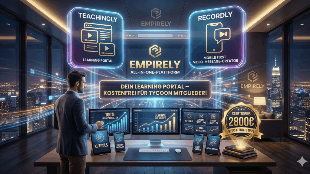 Teachingly, Recordly und die gesamte Empirely All-in-One Plattform